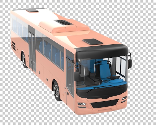 PSD autobus isolato su sfondo trasparente 3d rendering illustrazione