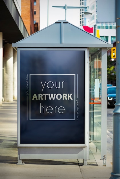 Bus shelter mockup