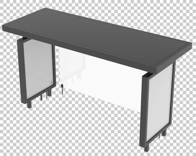 bus station on transparent background 3d rendering illustration
