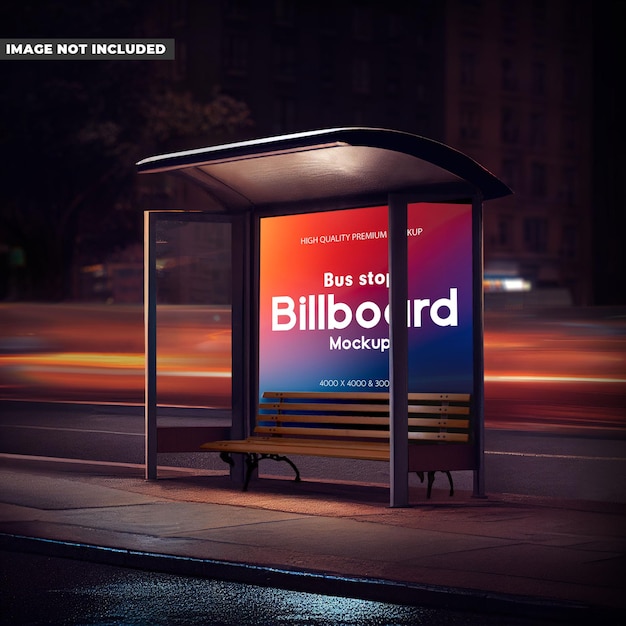 PSD bus stop billboard mockup