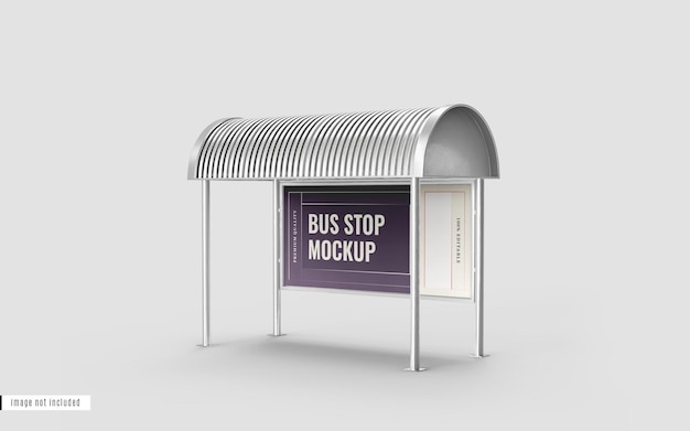 PSD fermata dell'autobus mockup cartellone