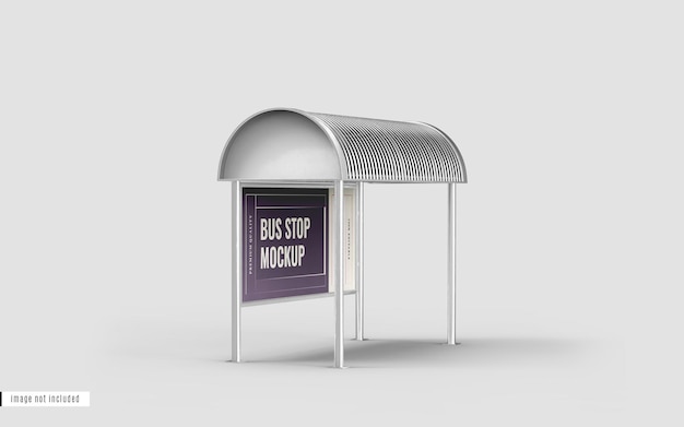 Fermata dell'autobus mockup cartellone