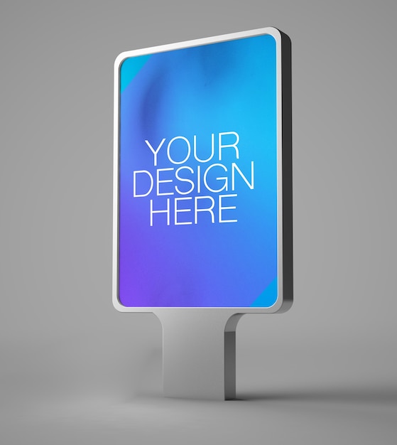 Bus stop poster advertising isolated mockup