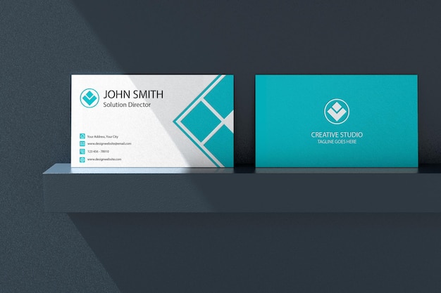 Businese card mockup design rendering