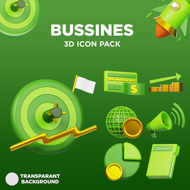 Business 3D Icon Pack