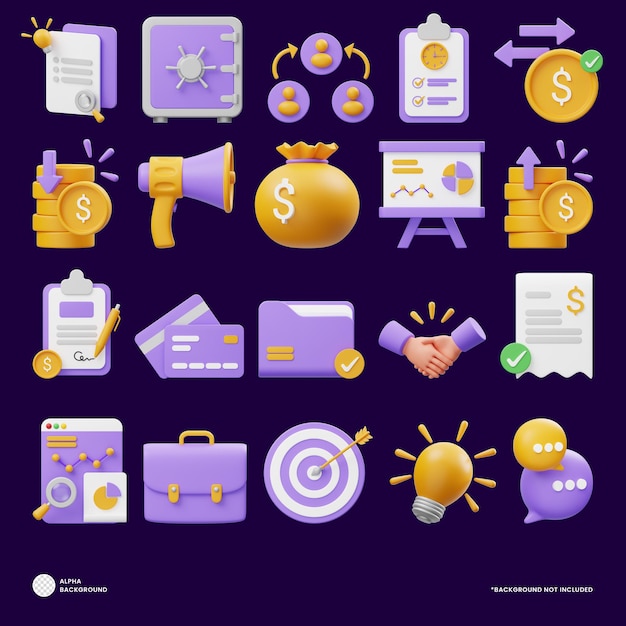Бизнес 3D Icon Premium Psd