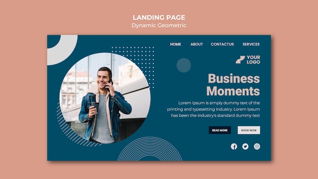 PSD business ad landing page template