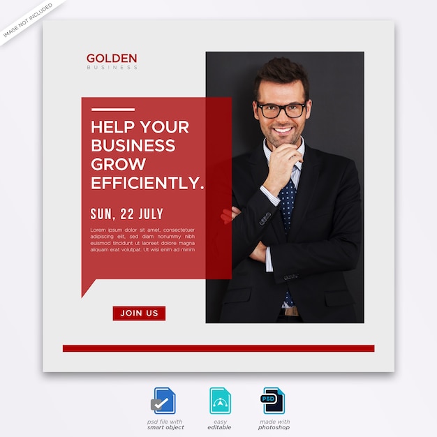 PSD business ad social media post template