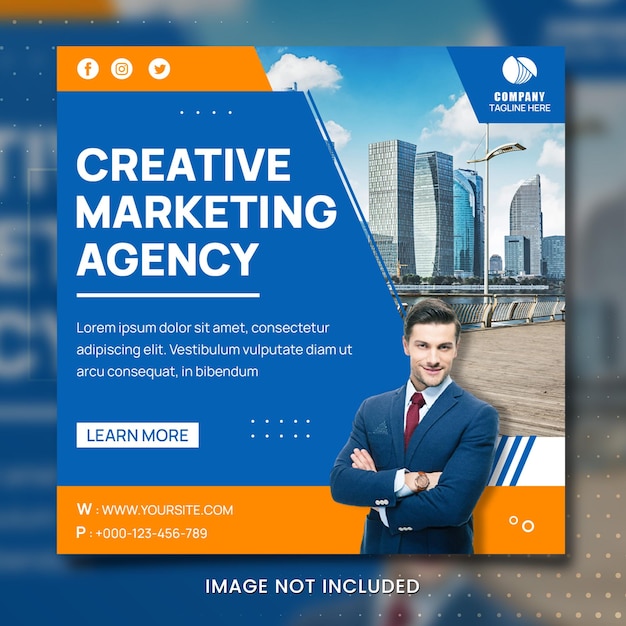 PSD business agency banner social tenplate