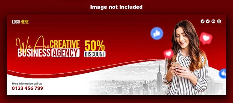 PSD business agency facebook cover banner template