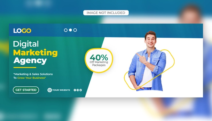 PSD business agency facebook cover and web banner template
