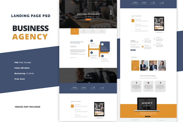 PSD business agency for financial and investing services landing page