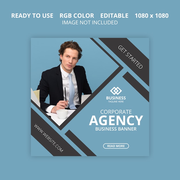 Business agency post template design