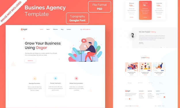 Business and agency web template