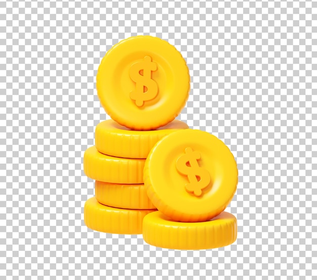 Business and Finance Golden Coin Graphics 3d illustration