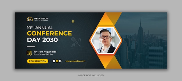 PSD business annual conference social media facebook cover template