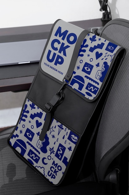 Business backpack mockup