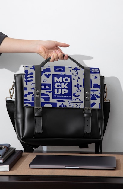 Business backpack mockup