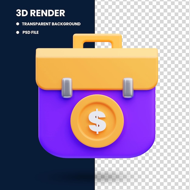ビジネス バッグ 3 d イラスト レンダリング