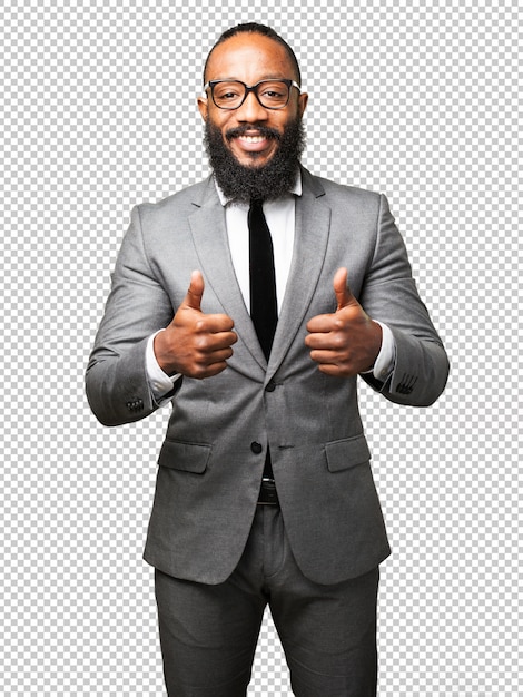 Business black man okay gesture