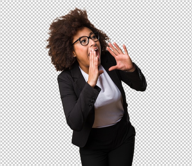 PSD business black woman shouting