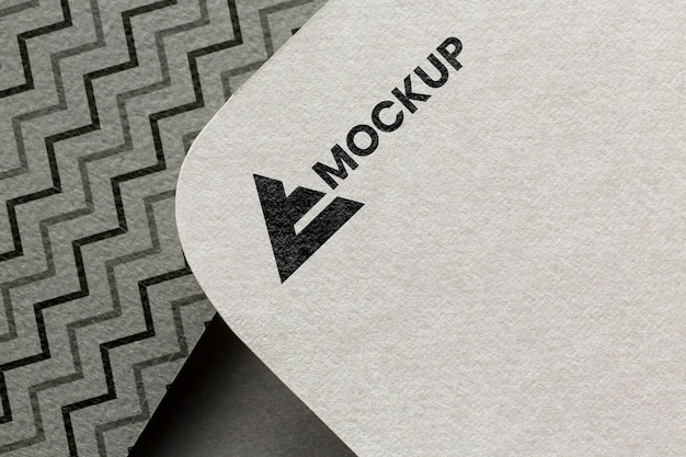 Business branding on card mock-up arrangement