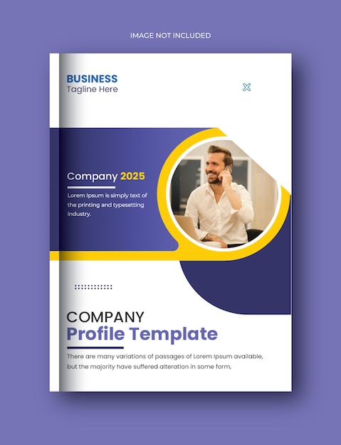 business brochure book a4 cover page flyer layout template for print design