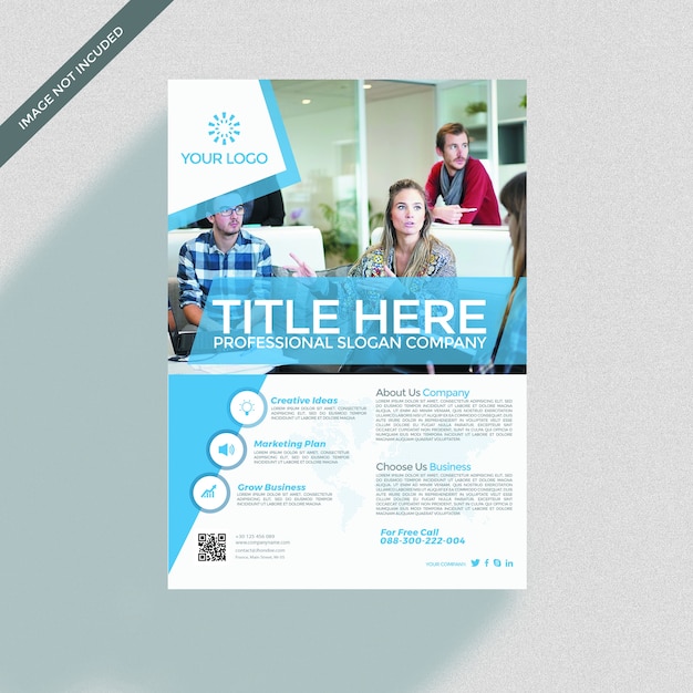 PSD brochure aziendale copertina mockup