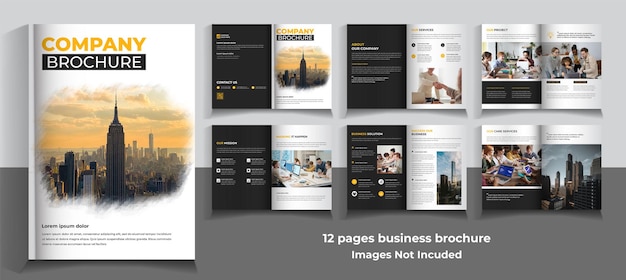 PSD business brochure minimalist template design