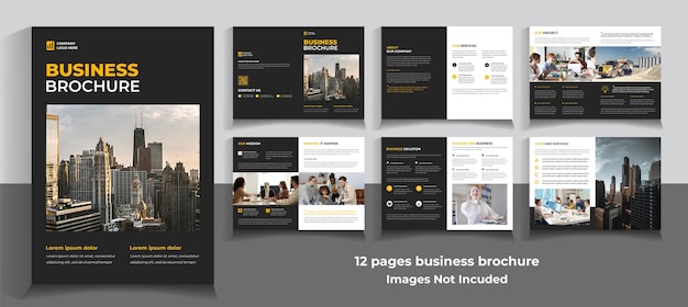 Business brochure minimalist template design