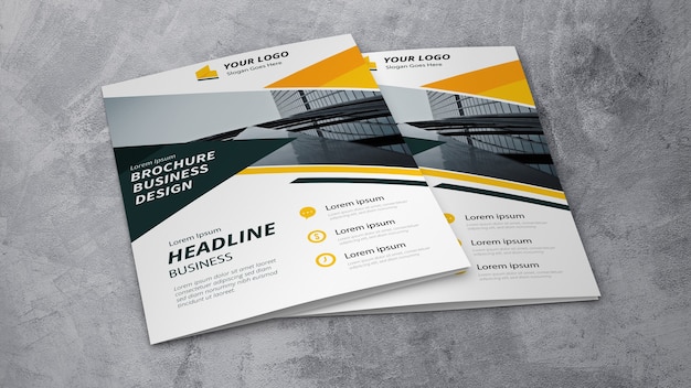 Business brochure mockup