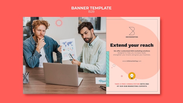 PSD business to business banner template