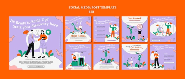 PSD post sui social media business to business