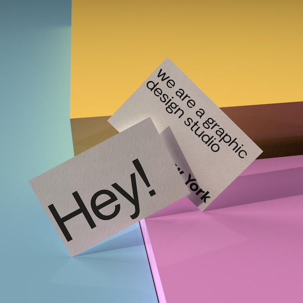 Business Card Colorful Mockup