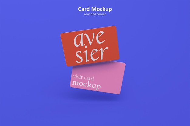 PSD business card colorful mockup