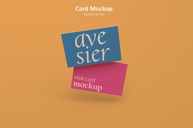 Business card colorful mockup