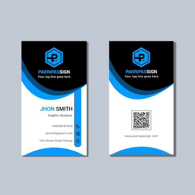 PSD a business card for a company called p. m.