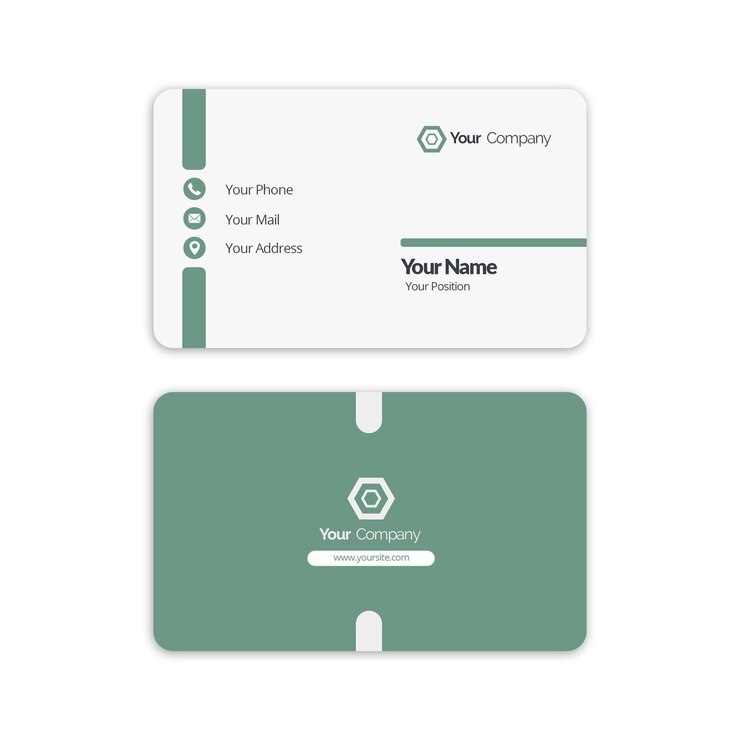 PSD a business card for a company called war company.