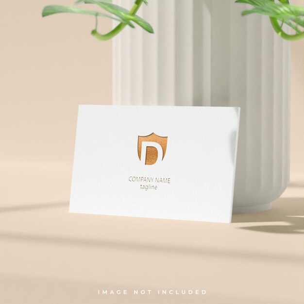 PSD business card company logo mockup vector illustration visiting card invitation card