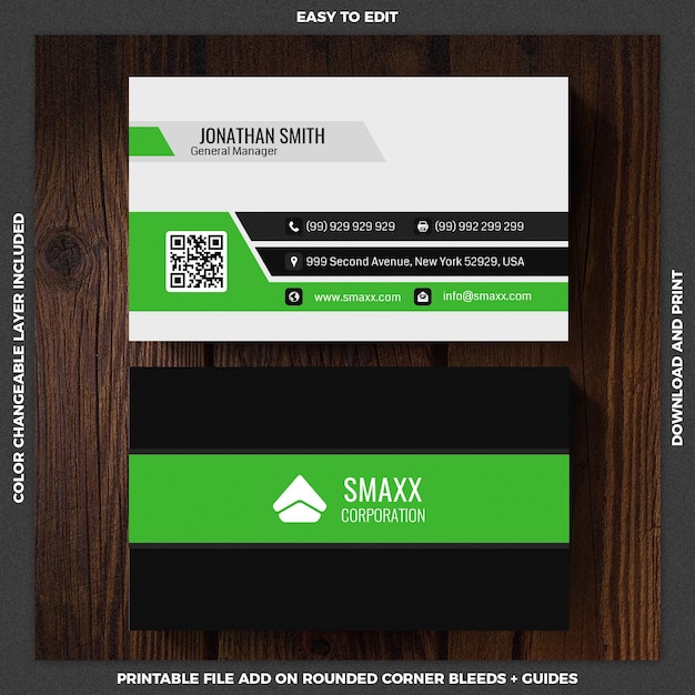 PSD a business card for corporate style