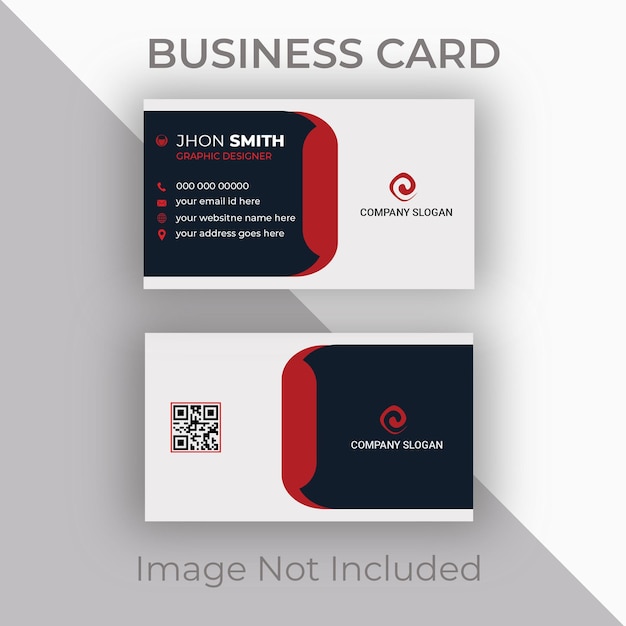 Business Card design template, editable corporate identity card layout.