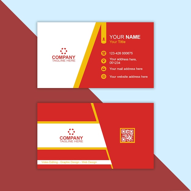 PSD business card design template