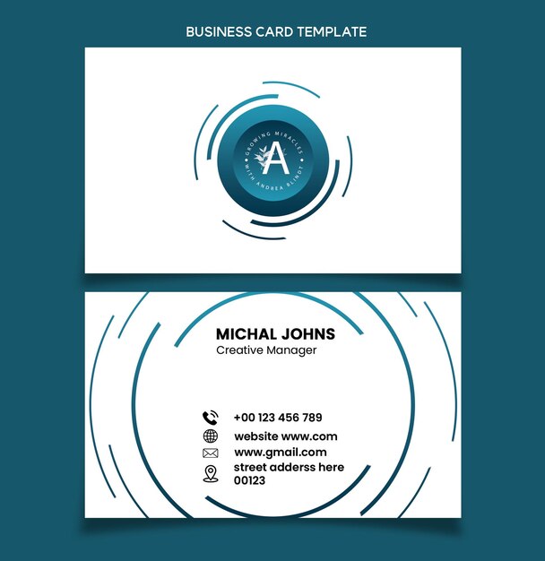 PSD business card design template