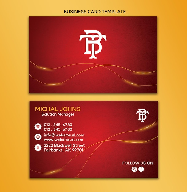 PSD business card design template
