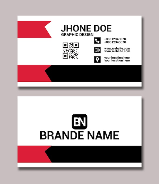 PSD business card design with white color