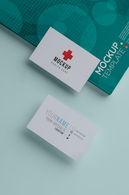 PSD business card doctor mockup design