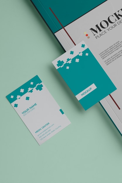 Business card doctor mockup design