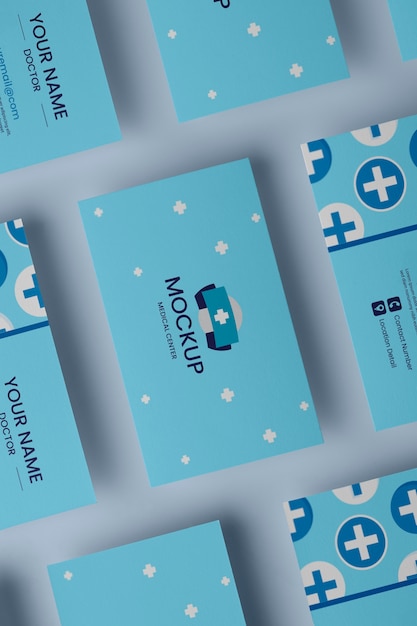 Business card doctor mockup design