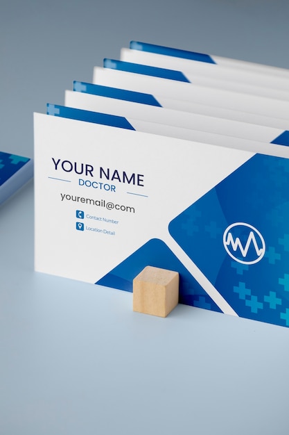 PSD business card doctor mockup design