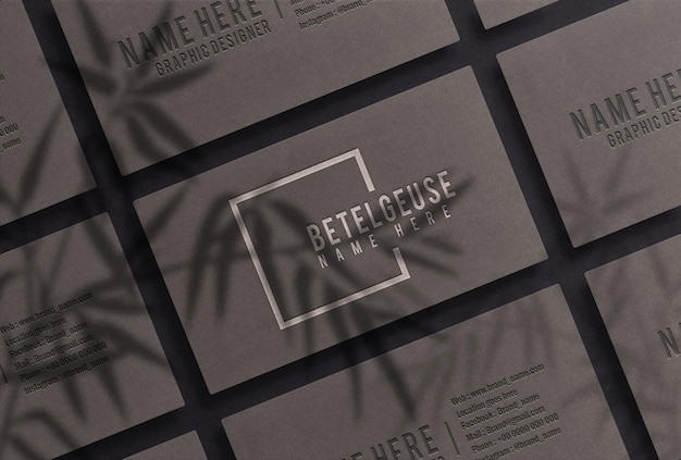 PSD business card embossed mockup